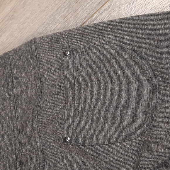 Free People grey stretch bell bottom flare pants, size small, 34" inseam - Picture 7 of 10